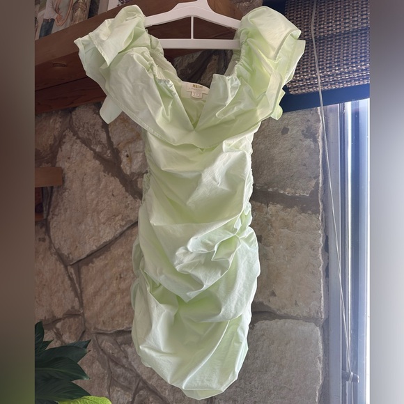 Anthropologie Maeve Ruched Off-The-Shoulder Dress - Picture 6 of 7